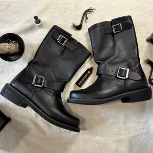 Demonia Black Leather Boots